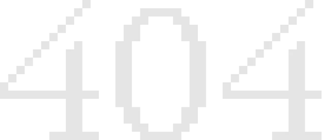 Large pixelated text displaying error code 404 on black background.